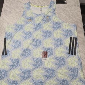 Adidas Boston Marathon 2026 Running Tank Top Jersey Blue Mens XL KE8465 NEW